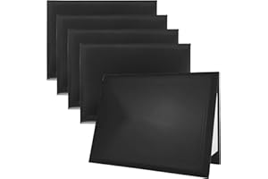 GraduatePro Copertura Diploma Laurea Documento Porta Certificati A4 Classico Liscio Nero 5 pezzi