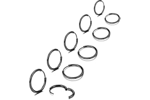 MILACOLATO Małe kolczyki obręcze dla kobiet i mężczyzn, stal chirurgiczna, kolczyki do chrząstki, przytulne, płaty, kolczyk do nosa, kolczyk do wargi, stokrotka, helix, biżuteria, małe obręcze,