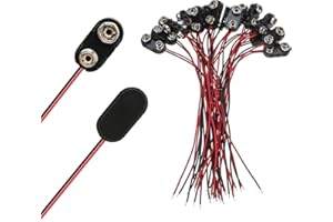 SENZEAL 20PCS 15cm 9V Kunststoff I-Typ Batterie Steckverbinder Kupferdraht Drahtlänge für Spielzeugen, Telefonen, Beleuchtungskörpern, Fernbedienungen kleinen elektronischen Produkten