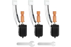 SNOVIRE Keramik Hotend, 0.2MM 0.4MM 0.6MM Keramik Hotend für Kobra S1, Edelstahl Druckkopf Extruder Kit, Hot End gehärtete Düse mit 200K Thermistor(0.2+0.4+0.6mm)