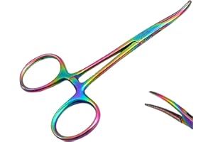 EXETON Pince à moustiques de 12,5 cm pour toilettage d'animaux domestiques, chiens, chats, petits animaux de compagnie, pince de verrouillage pour oreilles d'animaux domestiques, multicolore (12,5 cm