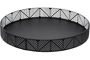 Secret de Gourmet Korb, Tablett aus Metall, schwarz, Durchmesser von 30 cm