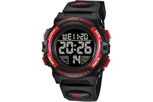 BEN NEVIS Montre Enfant Garçon Fille Adolescent Digitale Outdoor Sport Multifonction Étanche LED Lumière Alarme Calendrier Date avec Bande de Silicone