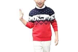 Shengwan Weihnachtspullover Strickjacken Kinder Jungen Gestrickt Strickpullover Sweater Pullis