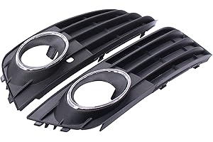 HouYeen Juego de rejillas inferiores para parachoques delantero, para A-udi A4 B8 2009-2012, par izquierdo y derecho, color negro