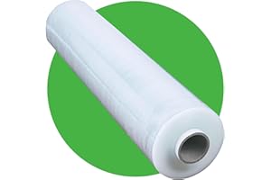 Stick Well Shrink Wrap Roll - 400mm x 250m, Strong & Durable, Stretchable, Water & Moisture Resistant, Industrial-Grade Cling Film, for Luggage, Pallet Wrapping & Packaging (Clear, 1 Roll)