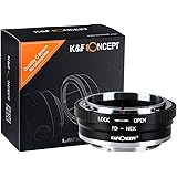 K&F Concept® FD-NEX II Kupfer-Bajonett Objektivadapter,Adapter Ring,Canon FD Adapter,Objektiv Adapterring für Canon FD Objekt