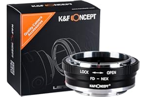 K&F Concept® FD-NEX II Kupfer-Bajonett Objektivadapter,Adapter Ring,Canon FD Adapter,Objektiv Adapterring für Canon FD Objektiv auf Sony Alpha NEX E-Mount Kamera Sony Alpha NEX-7 NEX-6 NEX-5N NEX-5