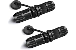 Yiovvom RJ45 connettore impermeabile, femmina a femmina, montaggio a pannello, 8P8C, CAT 6, CAT 5, CAT 5E, M20 IP67 Ethernet LAN cavo accoppiatore adattatore esterno impermeabile (2 pezzi)