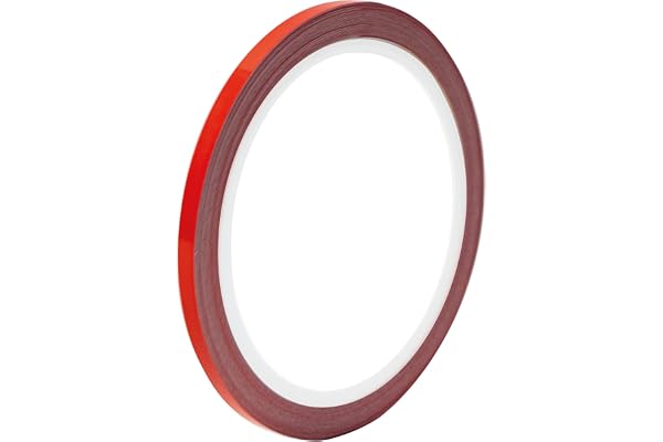 Bandes Décoratives Autocollantes Premium Pour Voitures, Motos, Bateaux, Modélisme, Adhésif Polymère Haute Performance, Habillage Automobile 10 m (S (5 mm), rouge)