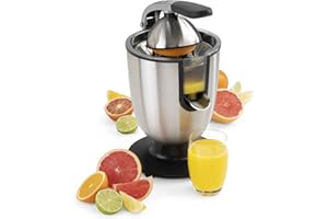 Princess Citrus Juicer Champion – Professional Orange and Lemon Squeezer – Stainless Steel – Lever arm – Universal Cone for All Citrus Fruit – Non-drip system – 201852, 160, 0.6 litres