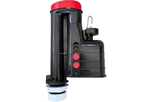PLUMBEZ Fluidmaster Siphon de chasse d'eau double 20,3 cm certifié WRAS avec trop-plein intégré, chasse d'eau variable pour économiser l'eau, siphon de chasse d'eau efficace