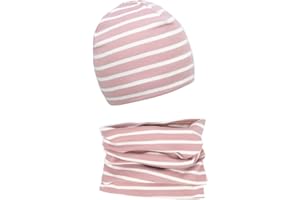 FORUHOO Baby Mädchen Beanie Mütze + Schlauchschal 2er Set, Wintermütze für Jungen Mädchen Baumwolle