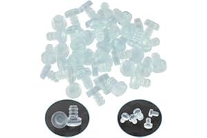 KLYNGTSK 40 Stück Anschlagpuffer Silikon Möbel Stoßfänger Anti Kollisionen Türanschlagpuffer zum einbohren Transparent Möbeltürpuffer Tischschutz mit Stiel für Schranktüren, Schubladen, Glastische