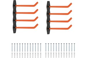 Dhouse 8 Teilige Wandhalterung Reifenhalter Garage Reifenhaken Wandwerkzeug Aufbewahrung Reifengestell mit Schrauben und Stifte für Autoreifen Felgen zum Lagern