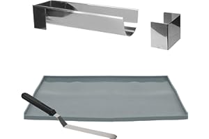 Lily Cook - Kdo8594 - Coffret Buche Moule Plaque Genoise Spatule Metal Argent Bleu