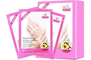 MINPE Hand mask, Handmaske, Hand Peeling Maske, Handpflege Maske Peeling Entfernen Hard Dead Skin, 3 Stk Peeling Feuchtigkeit Feuchtigkeitsspendende Aufhellung Peeling Kallus Handschuhe Hand Maske