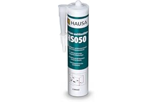 HAUSA Aquarium Silicone Verre Silicone HS050 Colle et mastic silicone professionnels pour aquariums terrariums et constructions en verre Résistant à l'eau douce et à l'eau de mer 310ml noir
