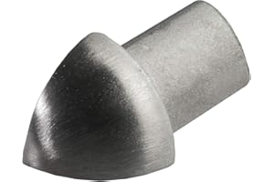 FUCHS DESIGN Fuchs PREMIUM coin extérieur 12,5 mm quart de rond pour acier inox V2A dans brossé pour profilé pour carrelage