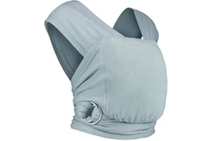 Caboo Lite Baby Carrier - Alloy | One Size Multi-Position Baby Sling Carrier | Soft Lightweight Adjustable | Machine Washable Newborn Essentials