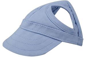 FDIT Animal de compagnie Chien Chat Baseball Casquette d'extérieur Sunbonnet - Rayures réglables - Été - Voyage - Chapeau de sport - Emballage réutilisable - socialme-eu(Bleu)