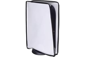 PlayVital Cover per ps5 Copertura Antipolvere Impermeabile Verticale in PVC per ps5 Console Disc&Digital Edition,Trasparente