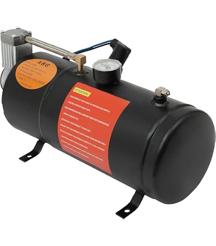 Compresseur à Air 12V Voiture Avec Réservoir 6L - 100PSI Gonfleur Pneus Puissant Bleu