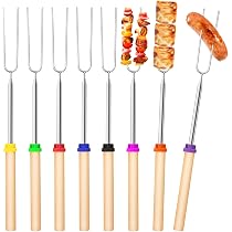 Spiedini telescopici Marshmallow, 12 pezzi Roasting Sticks con manico