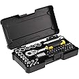 STANLEY Chrome Compact Socket Set, Silver/Black, STMT82672-0