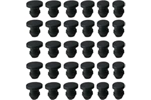FloralGrace Pack of 30 Rubber Stoppers Motorhome Equipment Silicone Hole Plugs Round Rubber Waterproof Suitable for Holes with 4/5.5/7.5/8.5/9/9.5/mm Inner Diameter (Black)