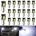 Produktbild AMAZENAR 20er Pack BA9S BA9 12146 1445 1705 weiß-Leuchtmittel 12 V, 5 SMD 5050 Chipsatz Innen Ersatz 6253 64111 Leuchtmittel für Karte Dome Höflichkeit Trunk Nummernschild Handschuh Box Seite Marker Light