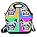 Produktbild Französische Bulldogge Pop Art Isolierte Lunchtasche Picknick Lunch Tote für die Arbeit, Picknick, Reisen