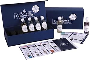 LE CLUB DES CONNAISSEURS DEGUSTATION DE SPIRITUEUX Coffret Dégustation Gin Du Monde 6 x 40ml - En Solo Ou Duo