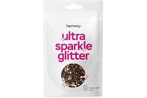 Hemway Ultra Sparkle Glitter - Super Chunky 1/8" 0,125" 3mm - Bronze - cosmetici sicuri, resina epossidica, Artigianato, matrimoni, decorazioni, arte, bellezza, arredamento Scrapbooking - 10g Campione