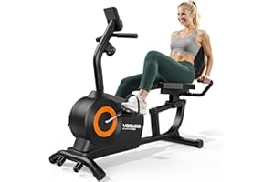 ‎YOSUDA YOSUDA Liegeergometer für Zuhause – 16 Widerstufen, Magnetbremse, Leise Liegerad Heimtrainer, verstellbarer Sitz, einfache Montage, LCD-Display und Pulssensoren, bis 160kg, Heimtrainer Fahrrad