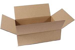 TRENDWEARZ 444x344x148mm Brown Cardboard Boxes MAILING Gift Packet Carton for Posting Royal Mail Parcel Mailers 17.5x13.5x5.75 Inches 10pcs