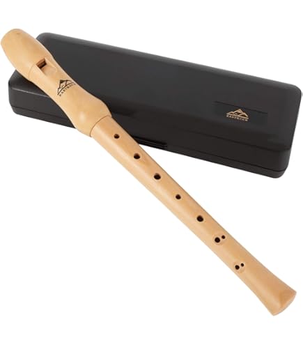 Classic Cantabile Pivella Set Flûte à Bec Soprano Rouge, Doigté Baroque Avec SET école De Flûte