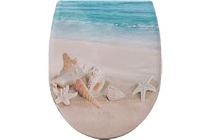 WOLTU Toilet Seat, Soft Close Toilet Seat, Quick Release Top and Bottom Fixing Duroplast O Shape Easy Cleaning Loo Seat with Adjustable Hinges