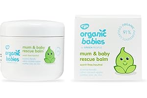 Green People Organic Babies Mum & Baby Rescue Balm 100ml | Natural & Organic Non-Aqueous Balm for Mum & Baby| Eczema-Friendly, Gentle on Sensitive Skin | Scent-Free, Paraben Free, Cruelty Free