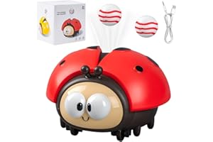 BUKBAS Ladybug Airball Toy, Cartoon Ladybug Blowing Suspended Ball Baby Toys, Cute Interactive Ladybugs Educational Sensory Toys Set with 2 Balls for Boys Girls Gifts