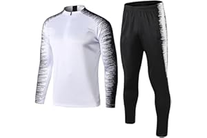 Kobzio Parigi Tuta da Calcio, Manica Lunga Calcio Tuta da Sportivo Manica Lunga Traspirante Football Club Uomo Felpa da Calcio Primavera e l'autunno Traspirante Sportswear Training