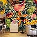 Produktbild Yologg Südostasiatischen Stil Tropischer Regen Wald Bunte Blätter 3D Wandbild Tapete Restaurant Clubs Ktv Bar Moderne Persönlichkeit Wandbilder-250X175Cm