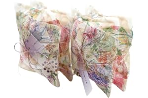 Aucuda Sandalwood Scented Sachets for Wardrobe and Drawers, 4 Packs Wardrobe Fresheners, Hand-Made Bags for Clothes, Home fragrance sachet, Drawer Scented Sachets Air Freshner for Room, Bathroom, Car