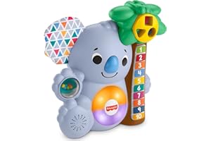 Fisher-Price Linkimals Nicolas le Koala, jouet bébé interactif d'apprentissage, sons et lumières, version française, 9 mois et plus, GRG69