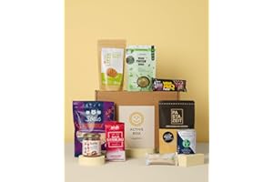 ‎VEGANBOX GET INSPIRED Vegan Box Highlight Box Active, Fitness Geschenk Set mit gesunden und veganen Snacks und Foodtrends