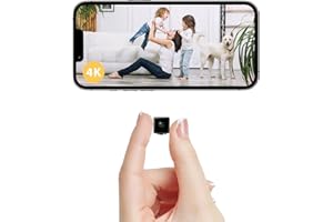 EKJANEPE 4K Camera Wireless WiFi Security Camera Body Indoor Outdoor Cameras,Small Home Portable Video Nanny Pet Dog Camera Remote Viewing for Security with APP, Night Vision,Motion Detection (RS1)