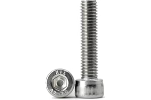 KONGKI M5 x 16mm 60PCS vis cylindrique à six pans creux selon la norme,acier inoxydable 304 Entièrement Filetée Boulons