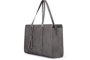 ECOSUSI Borsa Lavoro Donna Borsa Porta PC 15,6 pollici in Pelle PU Tote Bag Ventiquattrore Elegante di Grande Capacità con 3 Scomparti