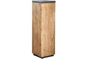 VIVANNO Podestat Colonne décorative Colonne à fleurs Support à fleurs en bois recyclé hauteur 100 cm, brun