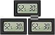 Thlevel Mini LCD Digital Thermometer Hygrometer Temperatur Luftfeuchtigkeit Tester für Kühlschrank Aquarium (3PCS)